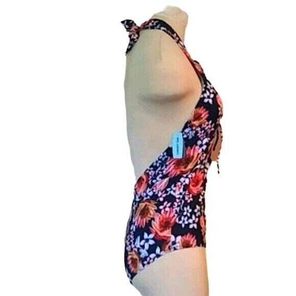 Cupshe Womens Floral Lace-Up Halter One-Piece Swimsuit Size Small - Picture 5 of 8